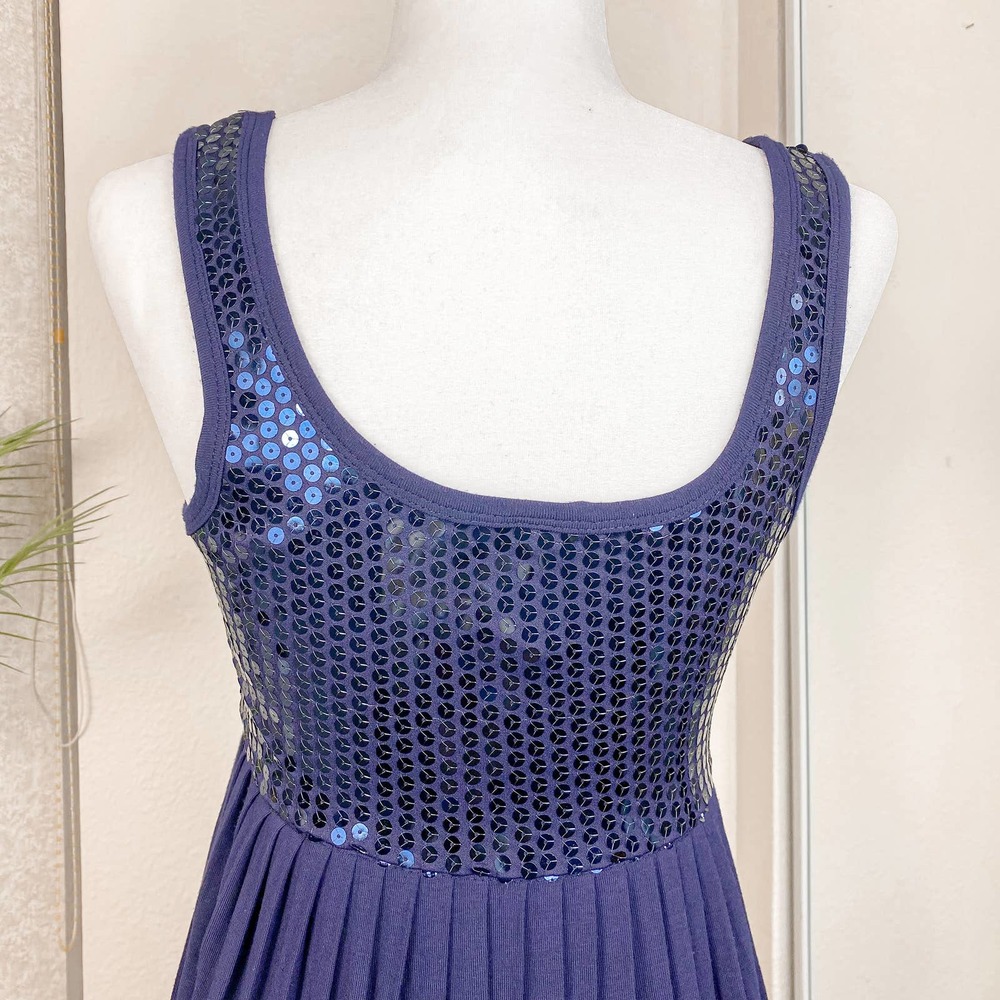 Bailey44 Barneys Babydoll Coop Blue Sequin Super Nova Mini Dress Size Small - Picture 8 of 13